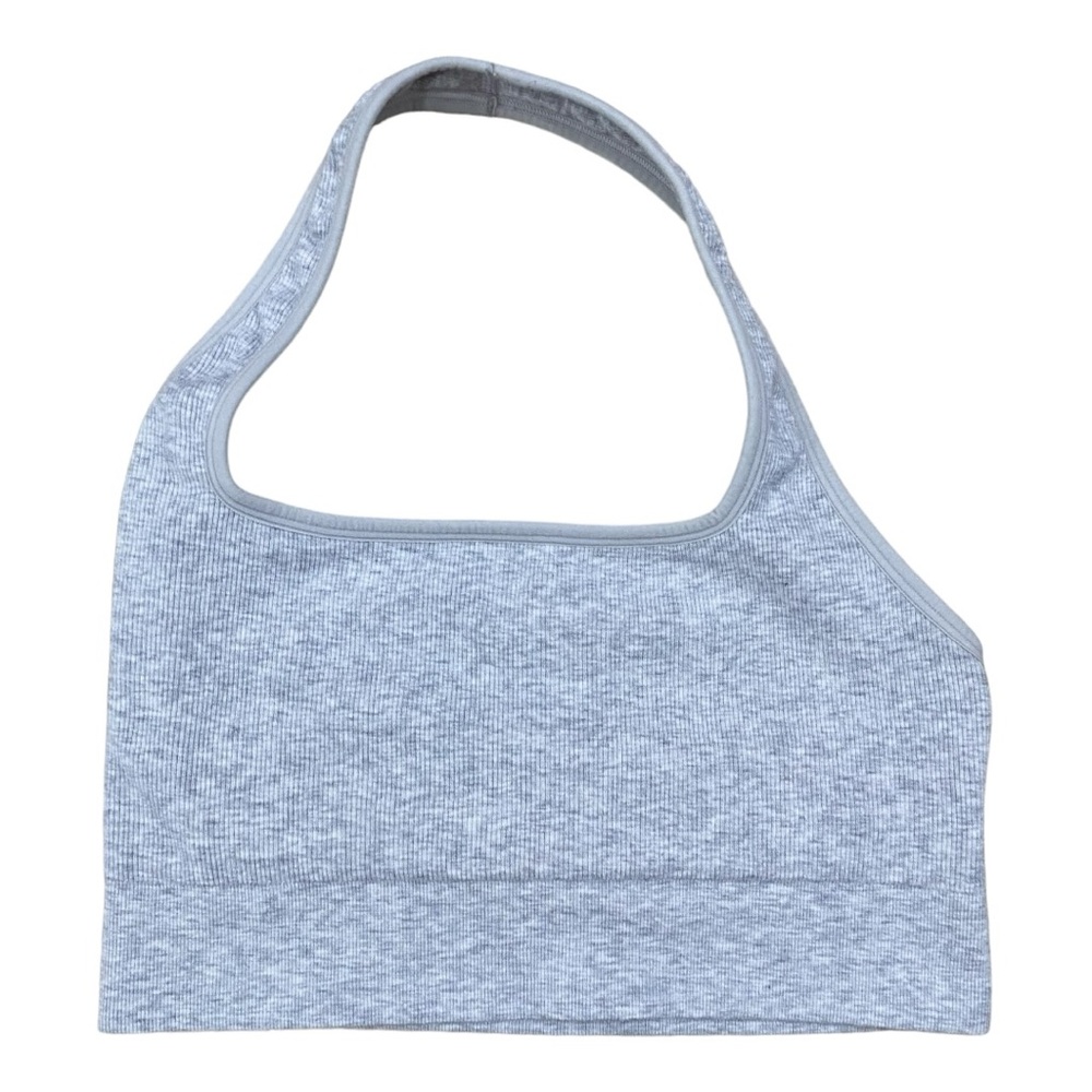 2 piece lot! Gray Fabletics Cloud Seamless top and Adidas Black Sports Bra EUC!